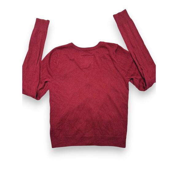 Y2K Hollister Burgundy Button-Up Cardigan With Pockets Size Medium - Picture 8 of 12